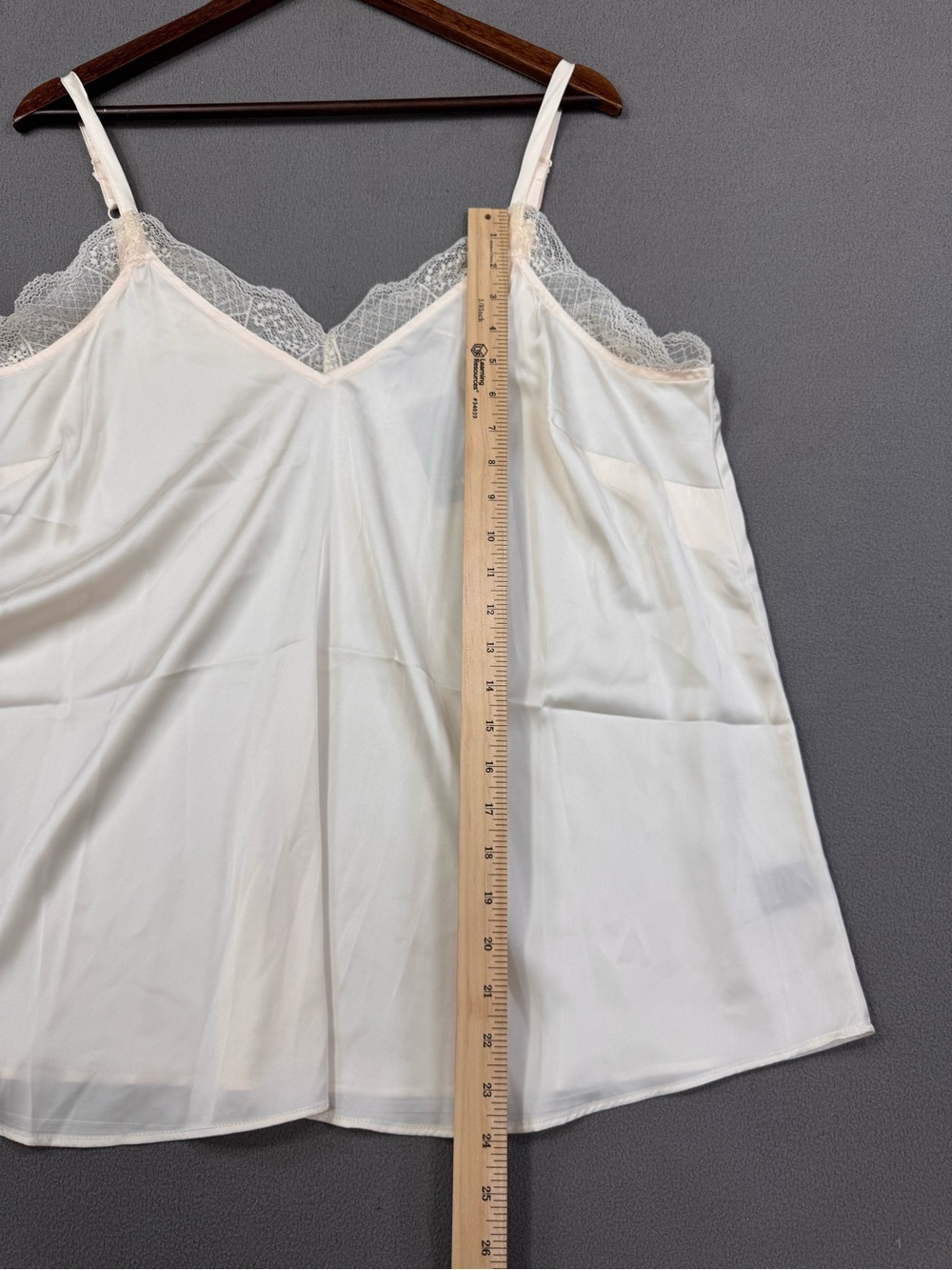 Torrid Satin Lace Trim Cami Ivory, Whisper White, Camisole, 1X - Picture 15 of 16